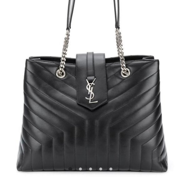 Saint Laurent Handbags - YSL Quilted Monogram Large Loulou Shopper